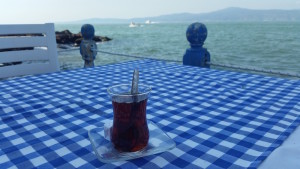 Turkish tea-sea side-cafe-Mudanya-Bursa